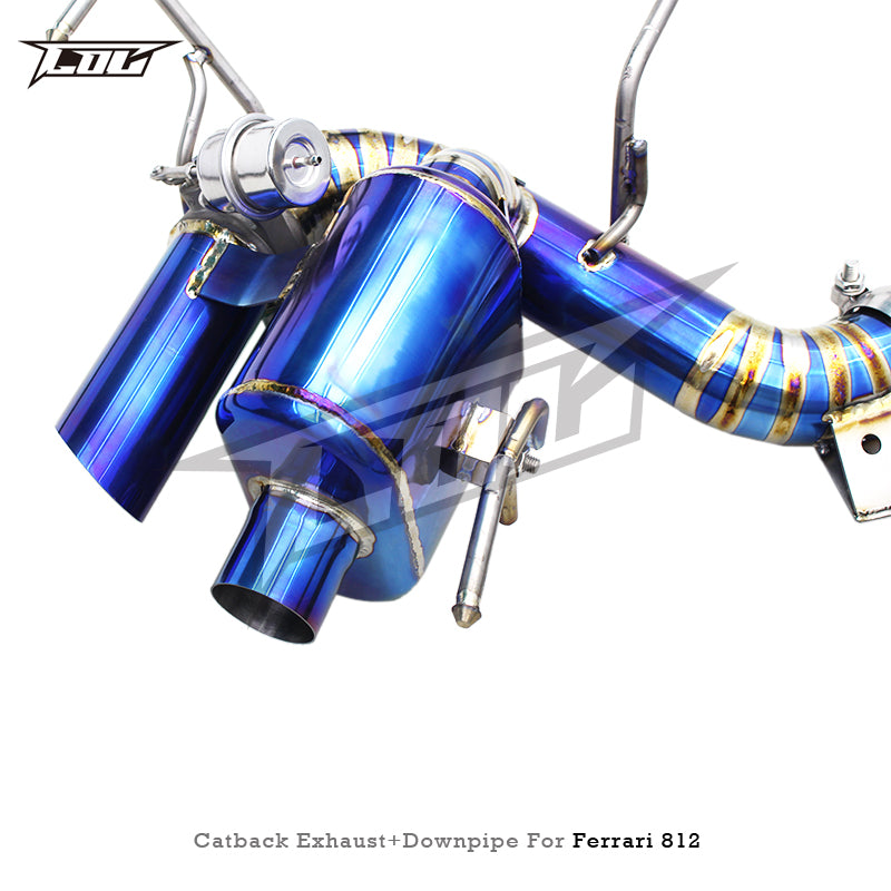 Ferrari 812 Superfast 6.5L V12 (2017-2023) – Full Downpipe Titanium Catback System