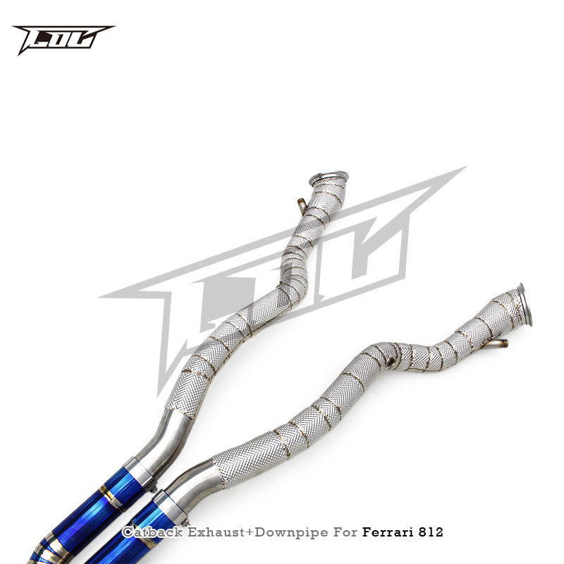 Ferrari 812 Superfast 6.5L V12 (2017-2023) – Full Downpipe Titanium Catback System