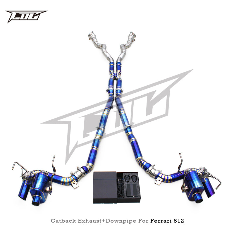 Ferrari 812 Superfast 6.5L V12 (2017-2023) – Full Downpipe Titanium Catback System